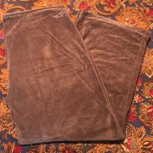 Brown Velour warm-ups.